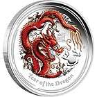 2012 Year of the Dragon Perthmint 5 oz Silver Color Coin Very 
