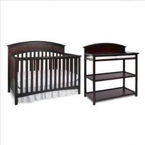 Bundle 00 Charleston Classic 4 in 1 Convertible Crib Nursery Set in 