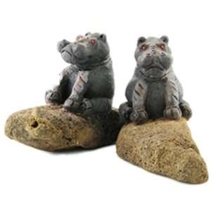  Hippo and Pumice Stone Paperweight African Handcrafted 