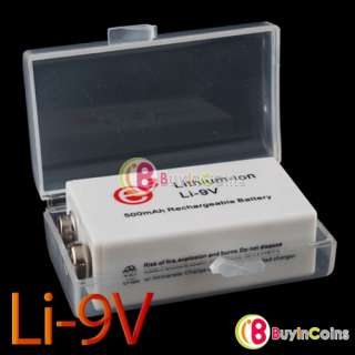 9V Li ion 500mAh e3 Rechargeable Lithium ion Battery for Clocks Radios 
