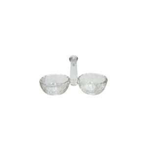  Crystal Salt and Pepper Dishes with Handle
