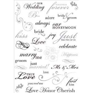  New   I Do Rub Ons Words by Making Memories Arts, Crafts 