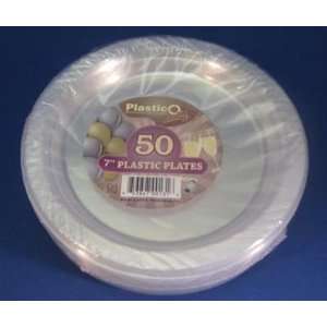  Disposable 7 Clear Plates   50 Count