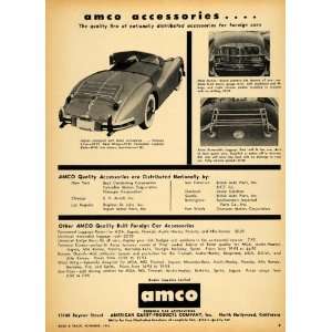  1958 Ad Amco Vintage Foreign Car Accessories Jaguar 
