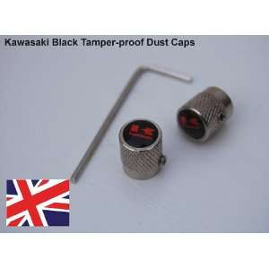  Solid Zinc Kawasaki Black Dust Caps