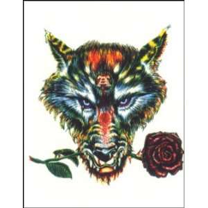  Werewolf w/ Rose Temporaray Tattoo Toys & Games