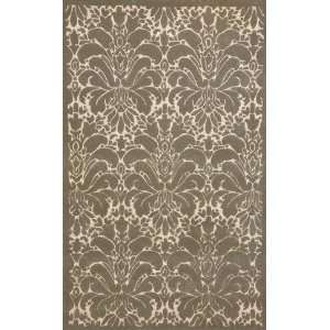   Seville Modern Damask Silver 9654 47 5 X 8 Area Rug