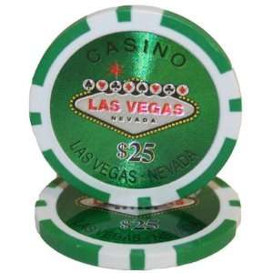   Vegas Laser Graphic Poker Chips $25 
