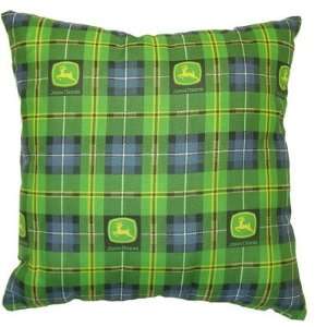John Deere Green Denim Thow Pillow 16 