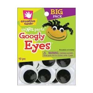  Fibre Craft Glue On Googly Eyes 40mm 10/Pkg Black; 6 Items 
