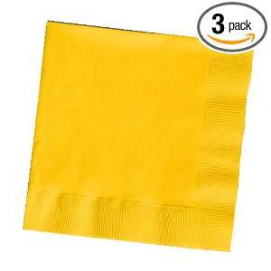   Luncheon Size, School Bus Yellow Color, 150 Count Packages (Pack of 3
