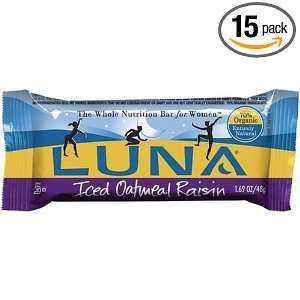  Luna Bars, Iced Oatmeal Raisin, 1.69 Ounce Bars, 15 Count 
