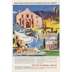  1957 Famous Places United Aircraft Corp Print Ad