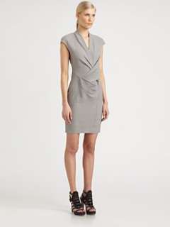Helmut Lang   Pixel Suiting Gathered Dress