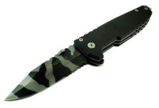 Camo Blade Folding Spring Assisted Pocket knife  
