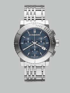 Burberry   Stainless Steel Chronograph Watch    