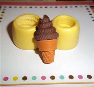 Ice Cream Cone Flexible Push Mold For Resin Clay Candy Food Safe 