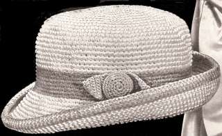 Vintage Crochet Boys Fedora Sport Hat Pattern  