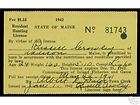 1942 IRS FEDERAL USE TAX ON MOTOR VEHICLES 2 09 STAMP  