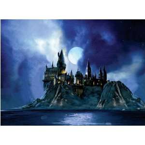  Harry Potter Full Moon at Hogwarts Fine Art Canvas 