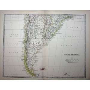  MAP 1888 SOUTH AMERICA FALKLAND ISLANDS ARGENTINE CHIUE 