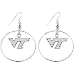  NCAA Virginia Tech Hokies Charm Hoop Earrings Sports 