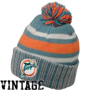  NFL Mens Miami Dolphins Classics Cuffed Pom Knit Hat 