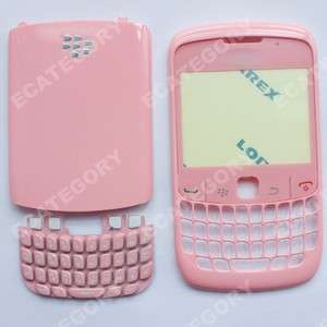 Pink Replacement Housing Cover case keyboard For Blackberry 8520 Curve 