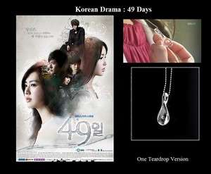 Korean Drama 49 Days OneTeardrop Necklace  