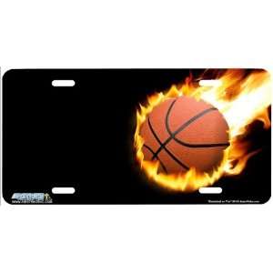 394 Basketball on Fire Basketball License Plates Car Auto Novelty 