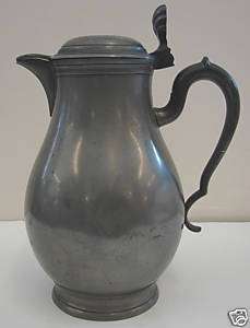 Antique Pewter Flagon Brussells 1800s Touchmarks FDL  