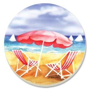  CounterArt Just Beachy Absorbent Coasters, Set of 4 