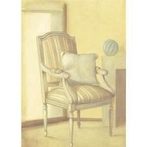  Striped Chair Pillow   Poster by Alejandro Mancini (20x28 
