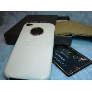Iphone 4/4G Deluxe GG Case White/Cream Luxury Designer With Dust Bag 