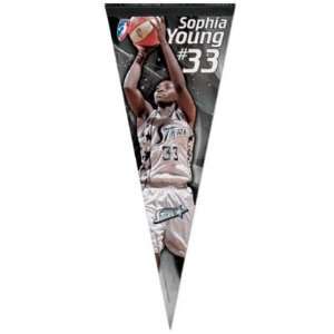 SAN ANTONIO SILVER STARS YOUNG OFFICIAL LOGO FULL SIZE PREMIUM PENNANT 