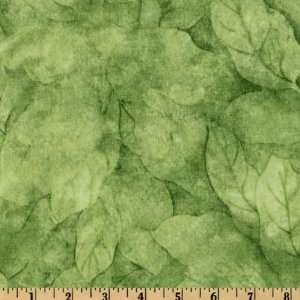  44 Wide Essentials Leafy Textures Mint Fabric By The 