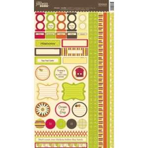  Chicken Noodle Cardstock Stickers 6x12 Sheet Arts 