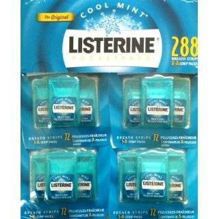  Listerine PocketPaks Breath Strips, Cool Mint, 3 24 Count 
