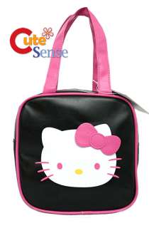 Sanrio Hello Kitty Pink Black Leather Purse Hand Bag  