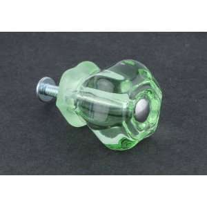  Light Green Glass Knob 1 3/16 with Ferrule Knob Hill L 