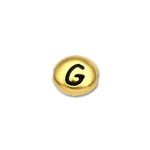  Antique Gold Plated Pewter Letter Bead   G Arts, Crafts 