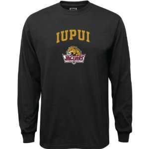  IUPUI Jaguars Black Youth Arch Logo Long Sleeve T Shirt 