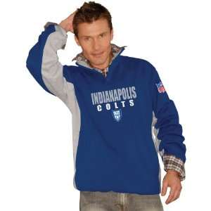 III Indianapolis Colts Mens Quarter Zip Fleece Pullover Large 