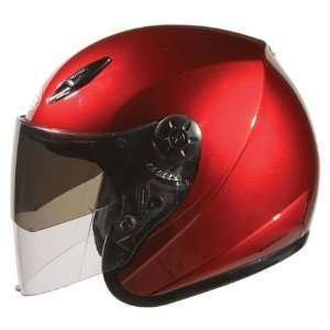    GMAX GM17 SPC Solid Open Face Helmet Large  Red Automotive