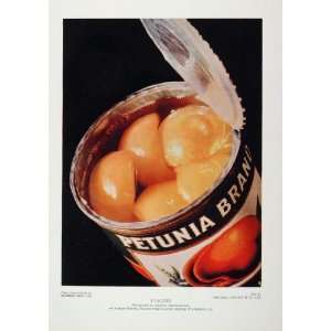  1933 Color Print Peaches Can Petunia Brand Gretton 