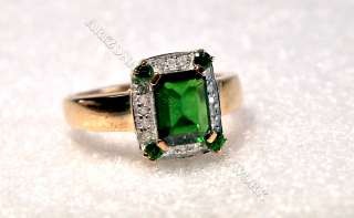 ACN♥ 1.72ctw Russian Chrome Diopside & Diam 10k Yellow Gold Ring 