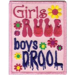   Visionary Patches, Girls Rule/Boys Drool  Pink