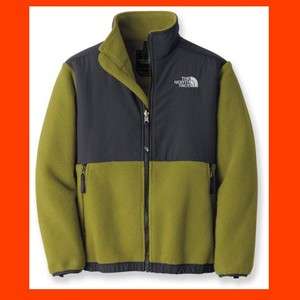 New NWT North Face Boys Denali Fleece Jacket Green Size XL  