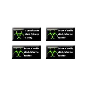  In Case Of Zombie Attack Follow Me To Safety 3D Domed Set 