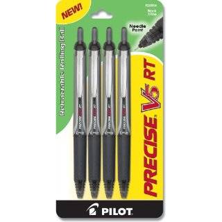   Retractable Rolling Ball Extra Fine Point Pen, 4 pack, Black (26054